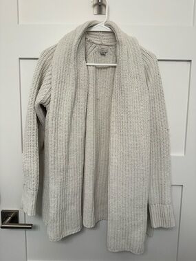 a new day Chunky Open Front Cardigan Sweater in Light Gray